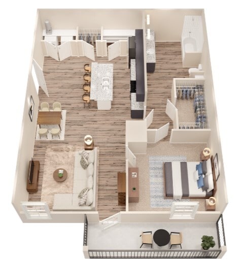 Floor Plan - 1 x 1 Devin A3vr