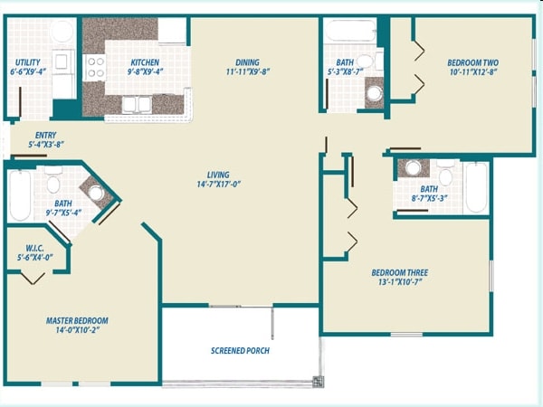 3BR/3BA - 3 Bed 3 Bath in Cricket Club II 
