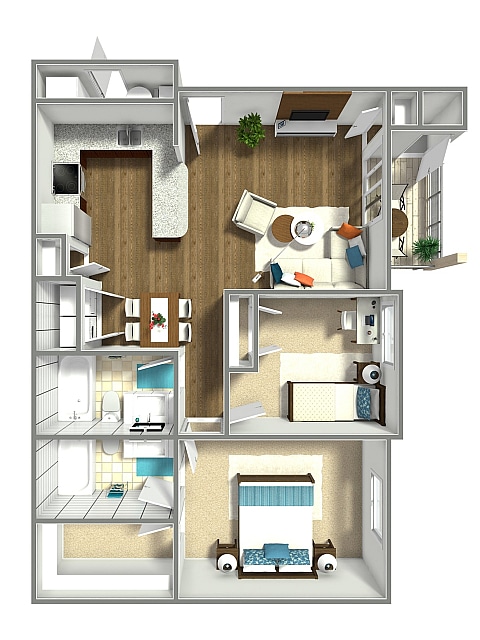 Trump 2 bedroom - Level 1 - 3D Photo - 26127309 - Treasure