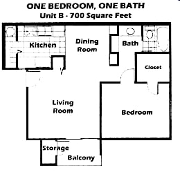 1BR/1BA - S | 1 Bedroom