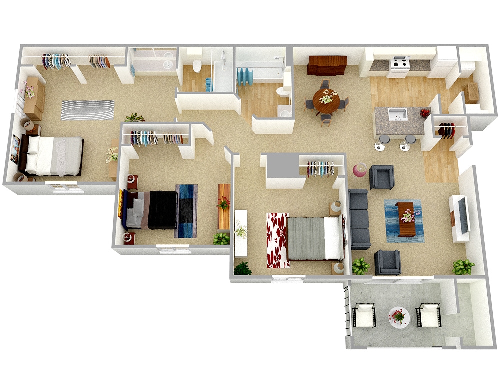 Floor Plan - Santa Maria (Pet Friendly)