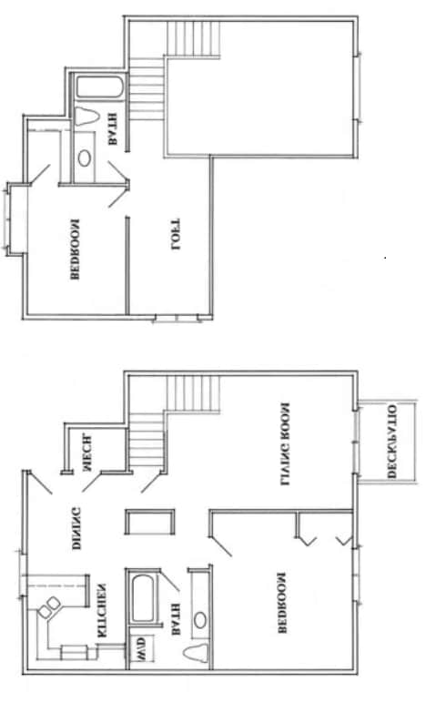 Floor Plan - Two Bedroom Loft
