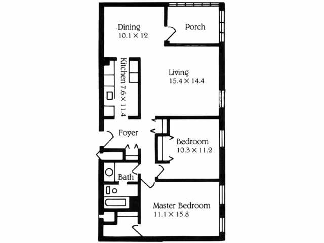 2BR/1BA - 2Bedroom   1Bathroom