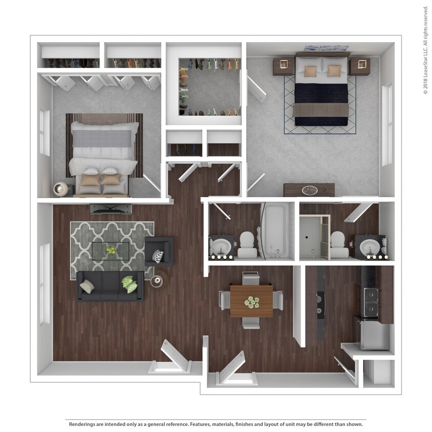 Floor Plan - 2x2c - Glessner