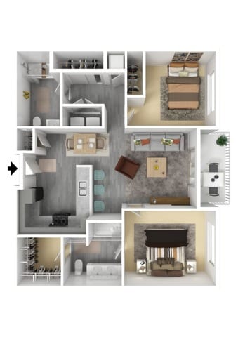 2 Bedroom A - 2 Bedroom