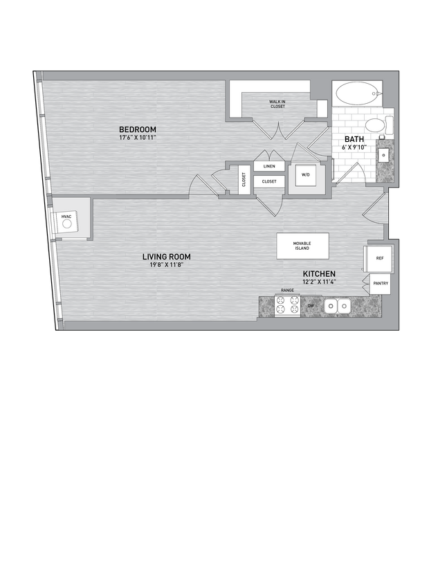 Floor Plan - 06 Stack -  Bed 1 Bath-A1.6