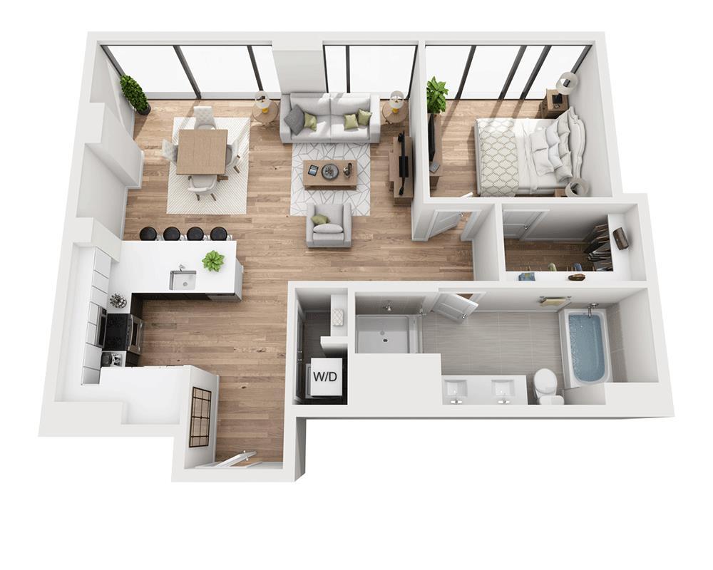 Floor Plan - One Bedroom A1E
