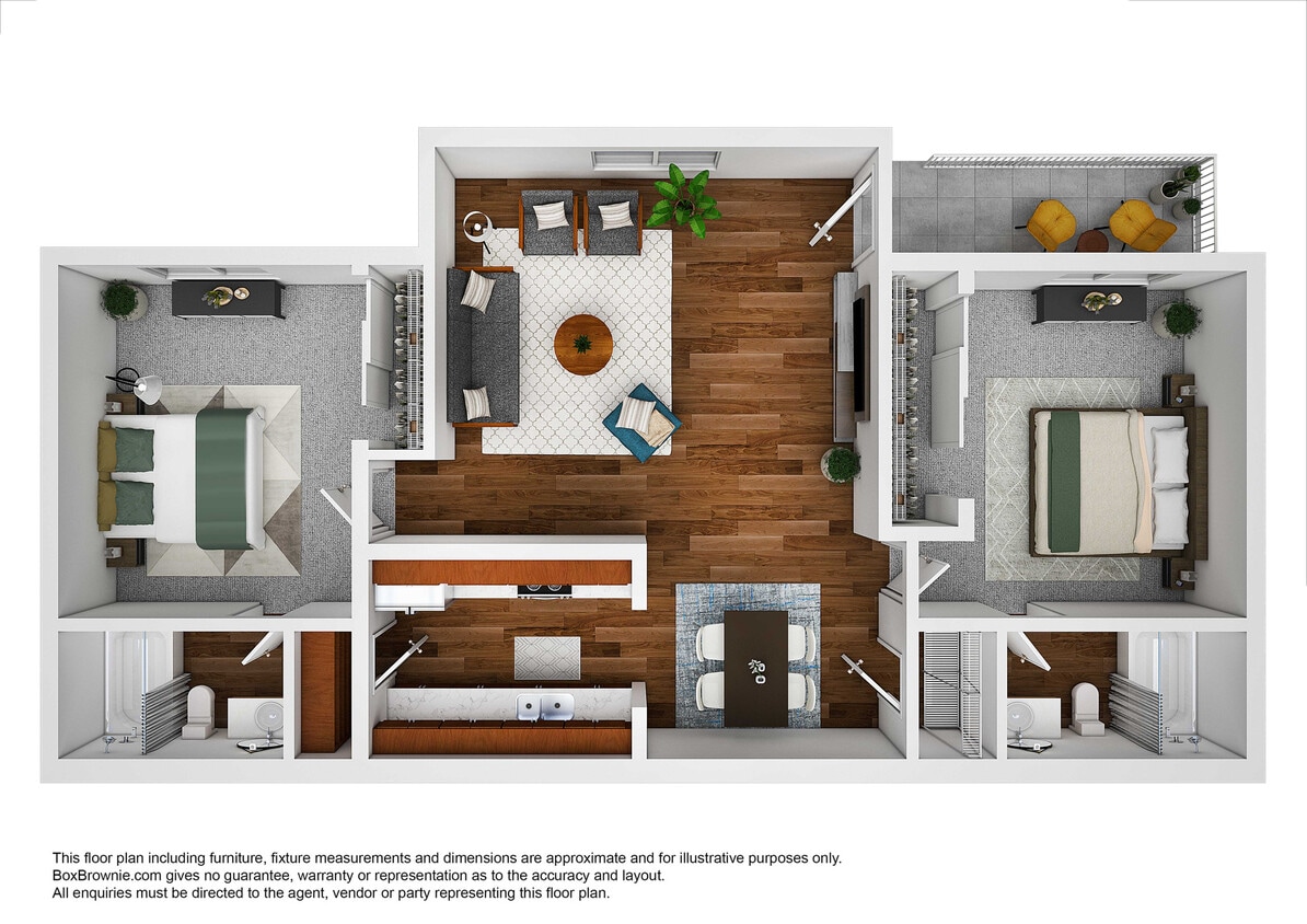 2 Bed / 2 Bath / 850 Sqft - 2X2