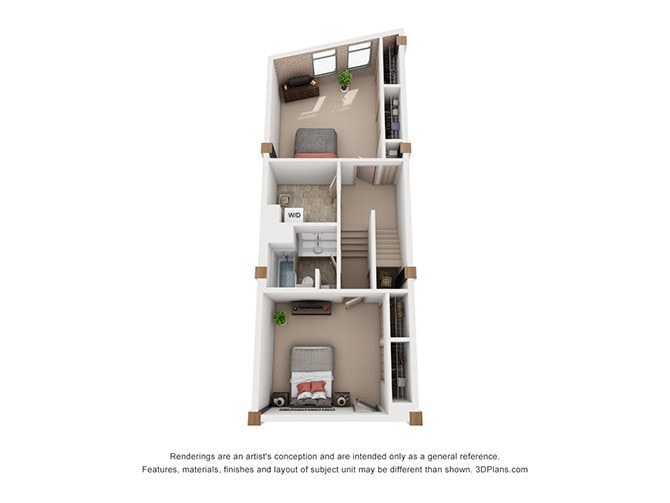 Floor Plan - Split Level Two Bedroom