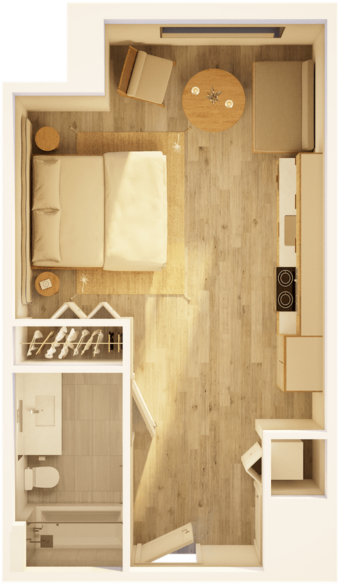 Floor Plan - West Studio Sunset A
