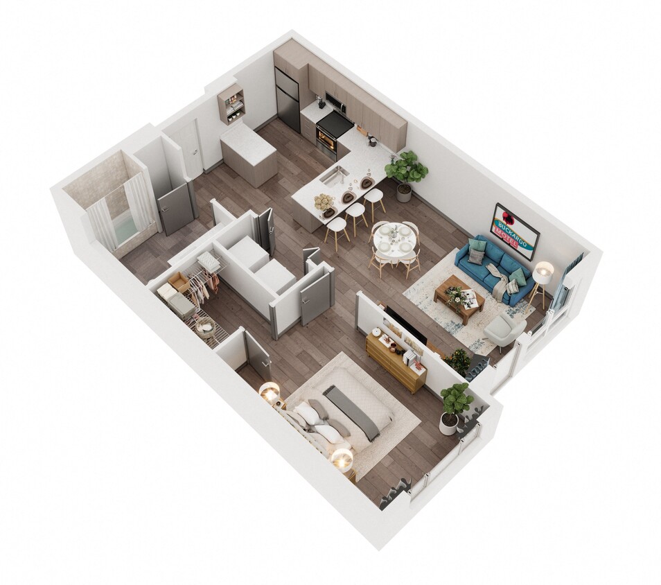 Floor Plan - One Bedroom 1A