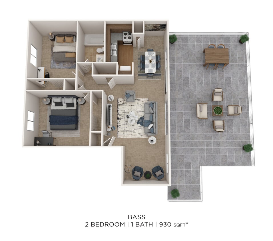 Floor Plan - Two Bedroom