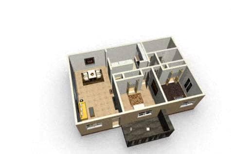 Floor Plan - 2 BEDS | 1 BATH