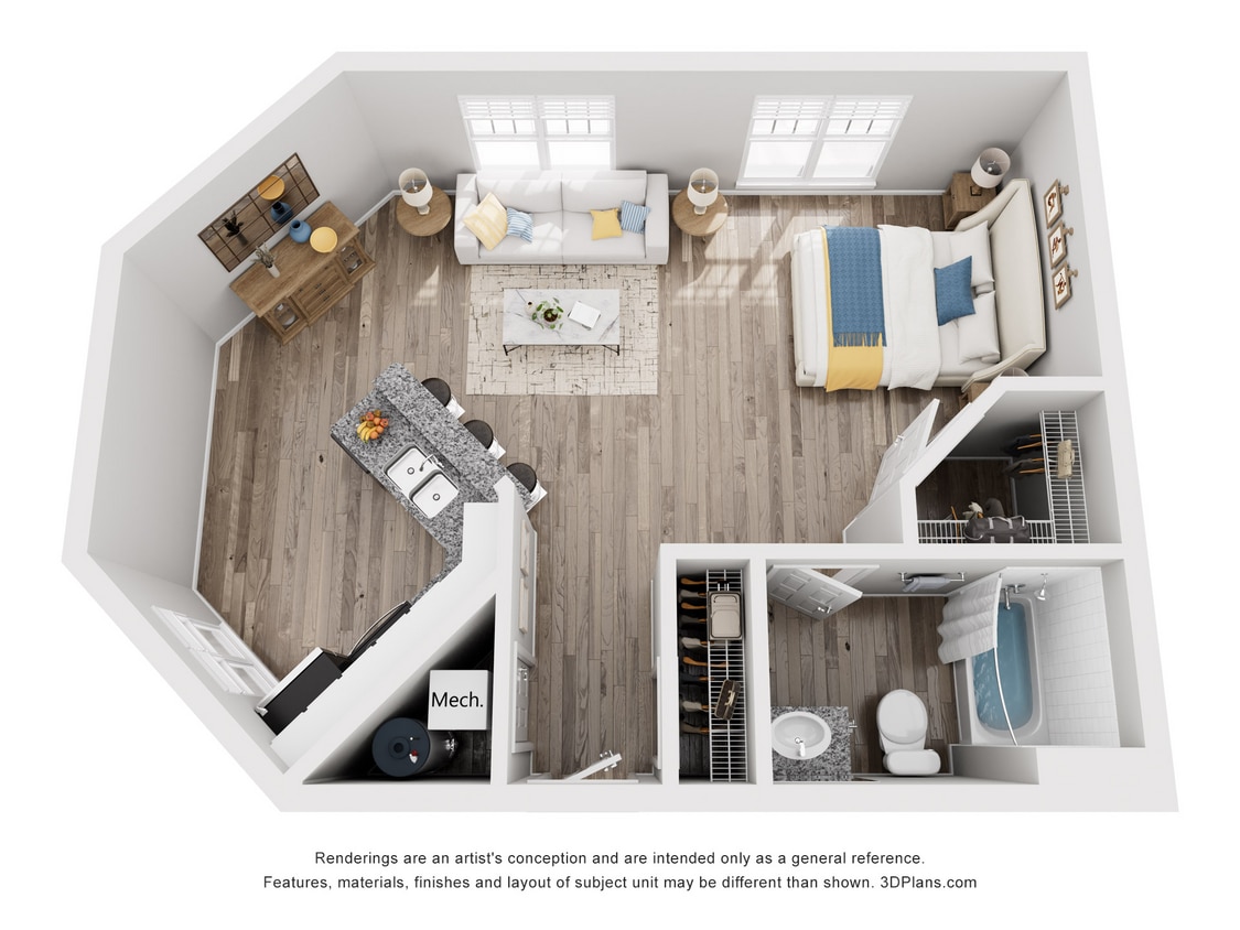 S1_555_1Bed_1Bath - S1 - One Bedroom, One Bathroom