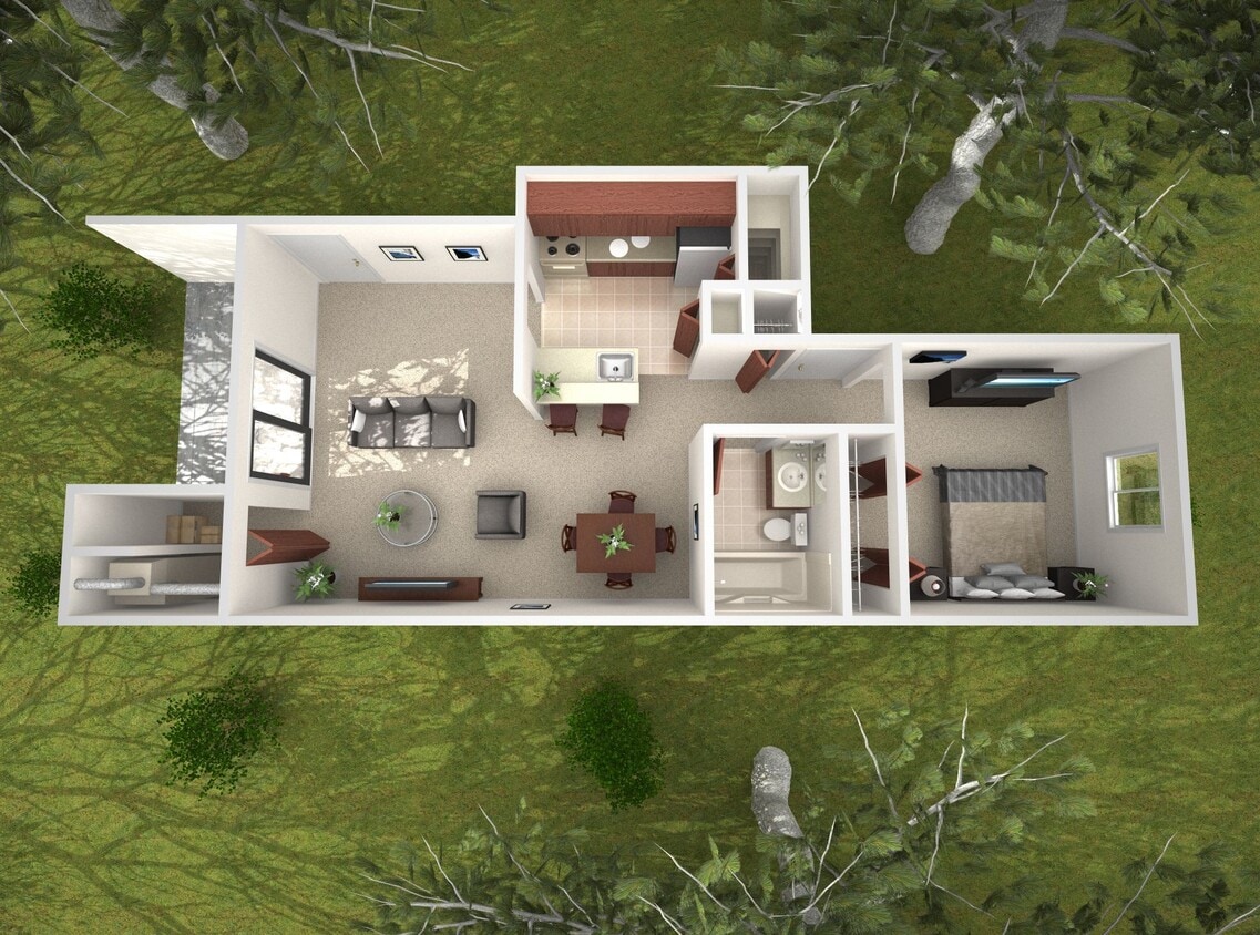 Floor Plan - 1 Bedroom Willow