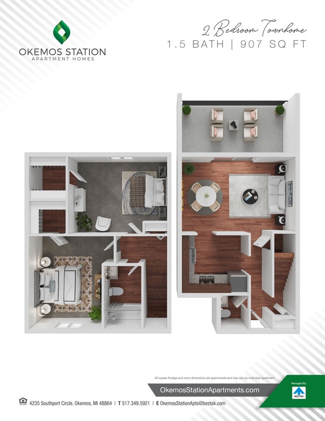 Floor Plan - 2 Bedroom Townhome