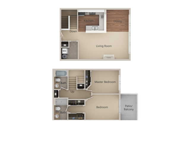 Floor Plan - 2X2 Townhome-Burnett