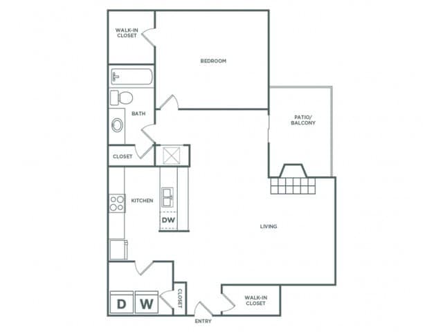 1 bed 1 bath | 871 SF - One Bedroom One Bath (871 SF)