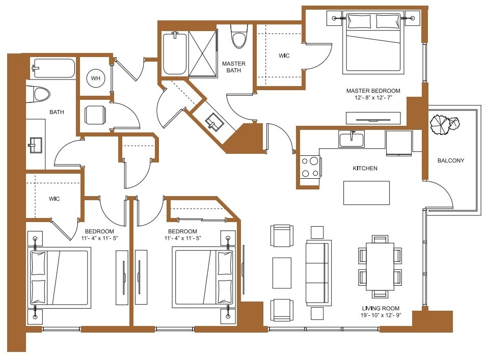 Floor Plan - 3 Bed/2 Bath-C2