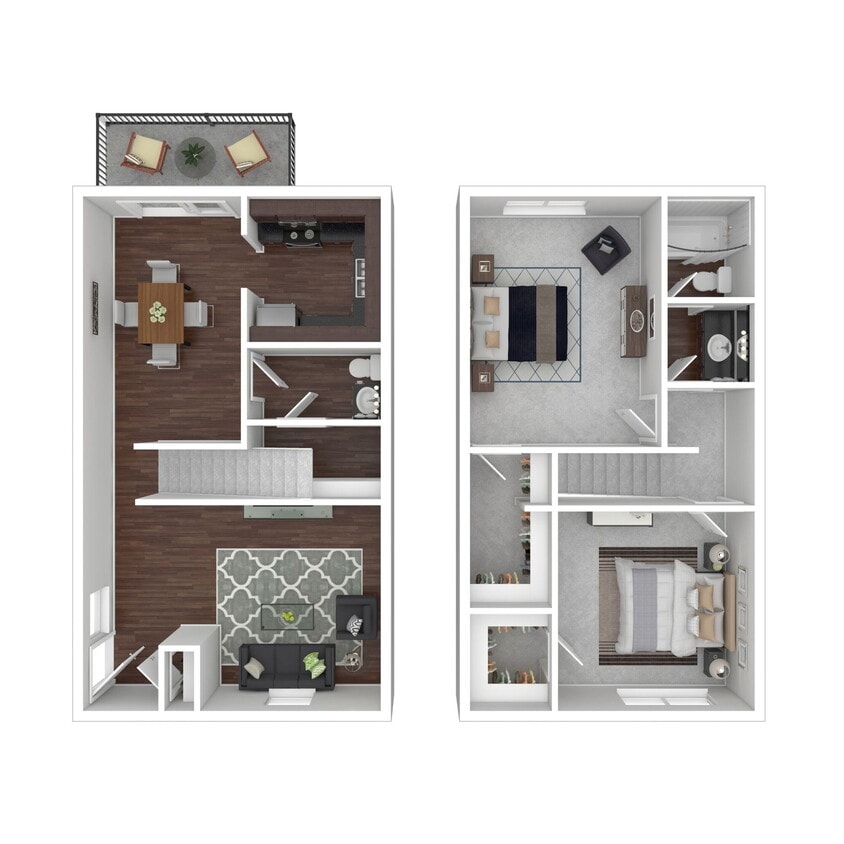 Floor Plan - 2X1.5 Townhome