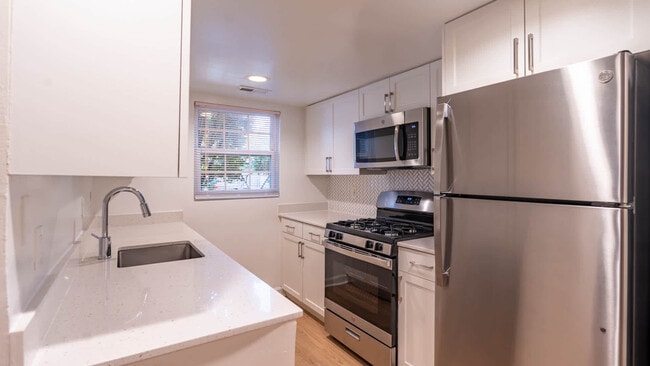 Kitchen with Stainless Steel Appliances - Sheffield Court