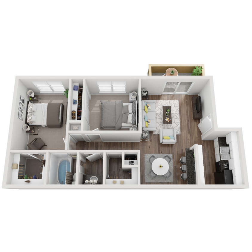 B1 - 2 bed _ 1 bath (776 sf).png - B1 2x1