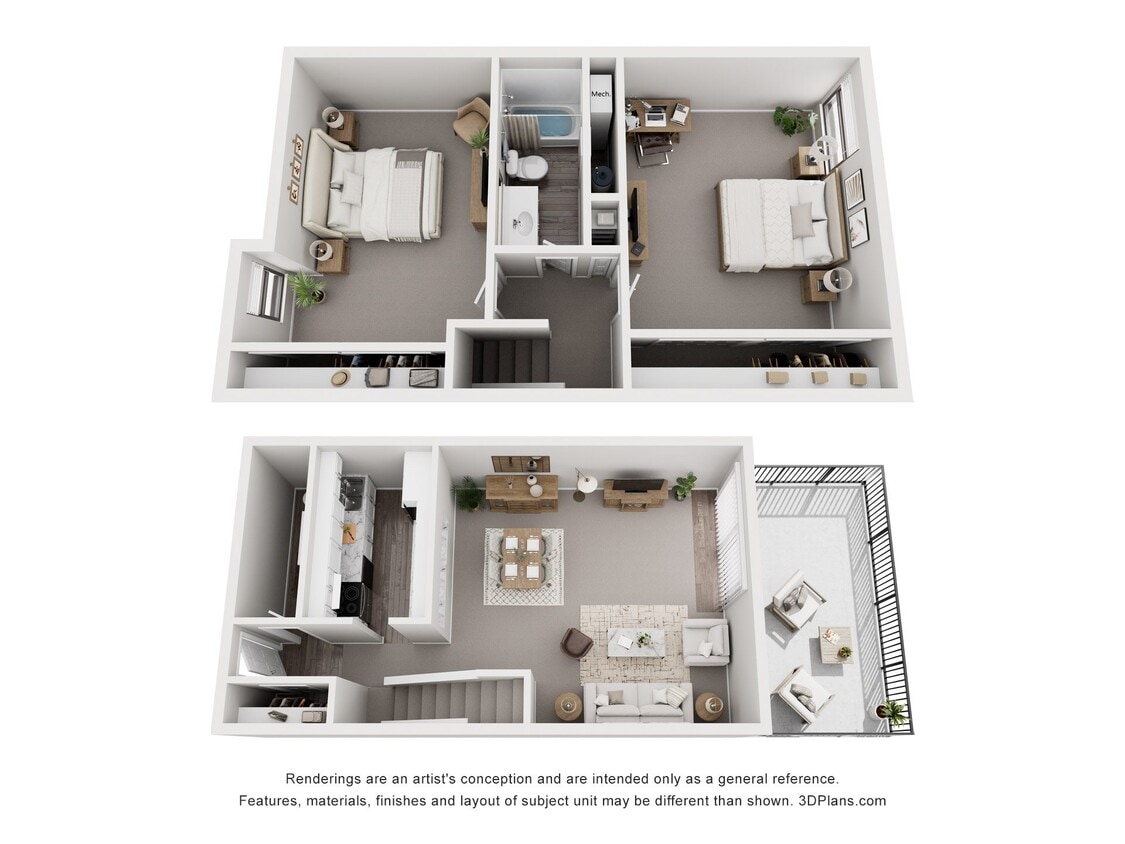 Floor Plan - The Bradford, 2/1.5