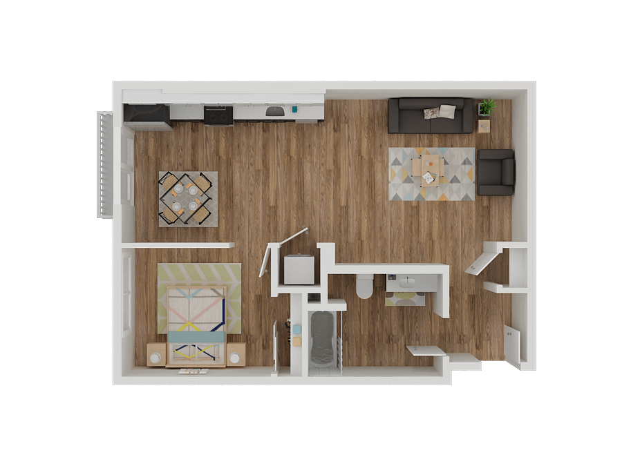 Floor Plan - One Bedroom