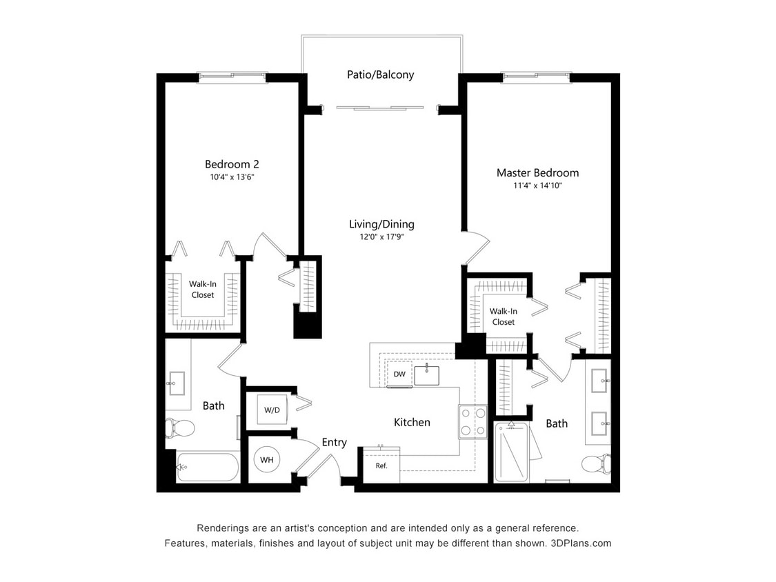 Landmark South_B2.jpg - 2 Bed / 2 Bath