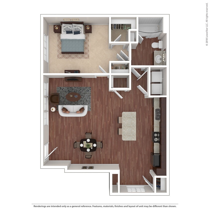 Floor Plan - 1 BR Grand Courtyard