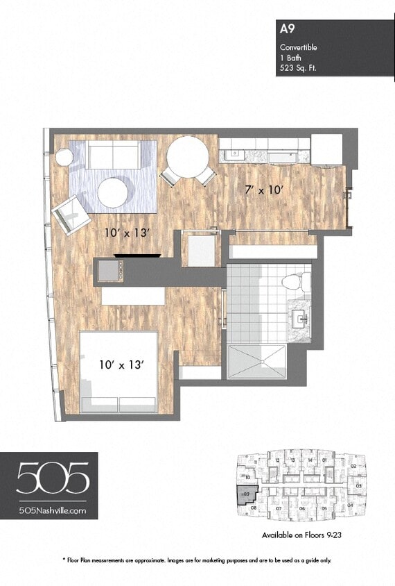 Floor Plan - 505 Studio Stack 09 & 10