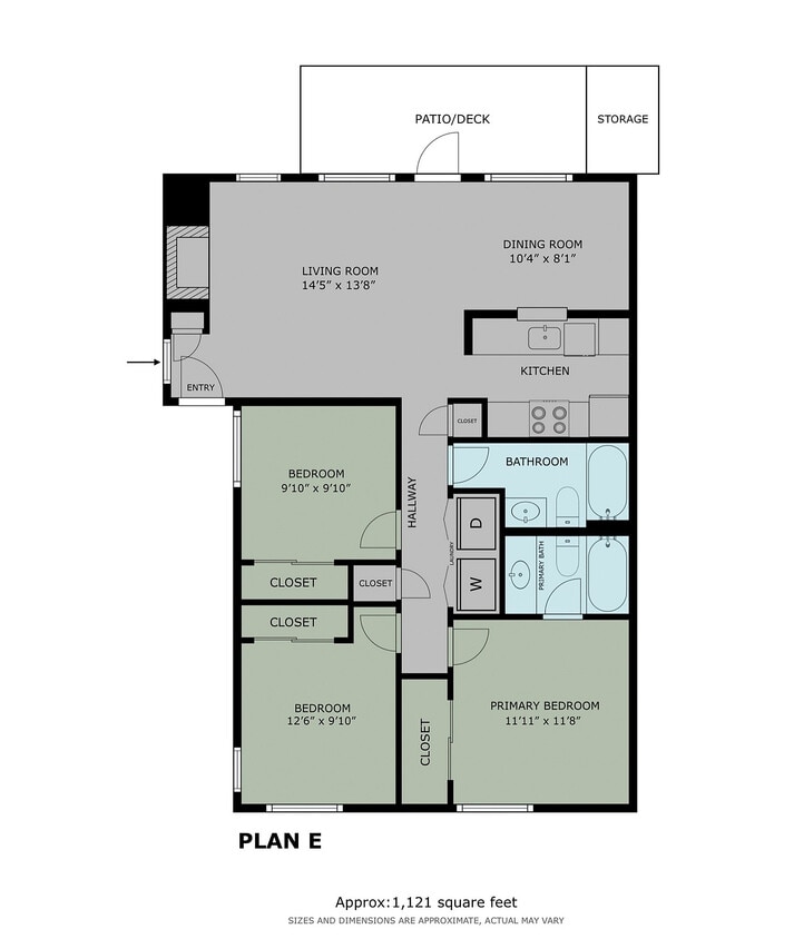 3 Bed/2 Bath - Plan E