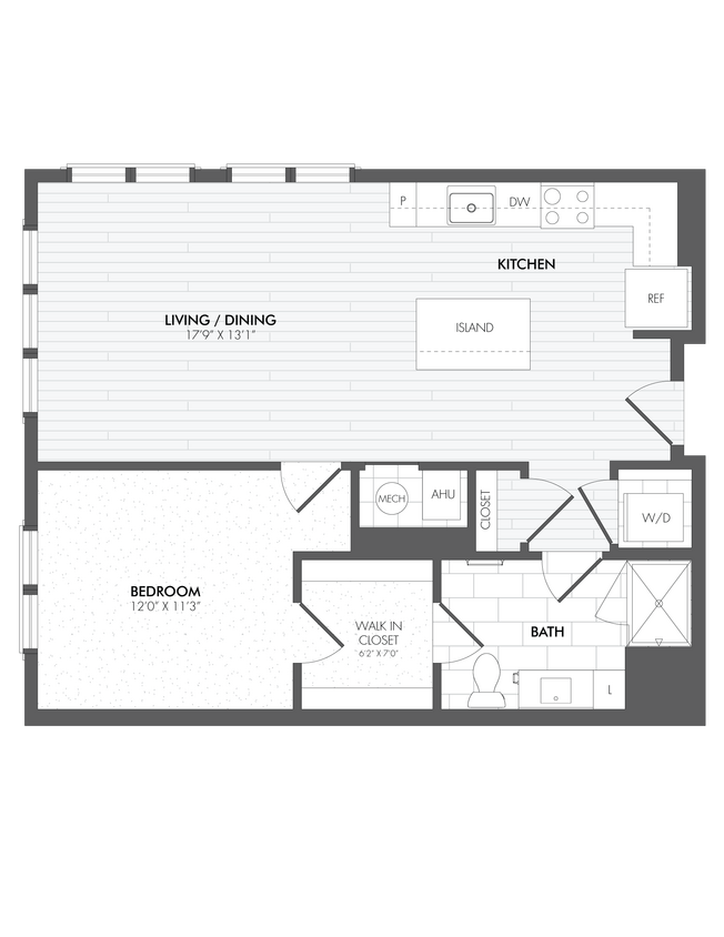 Floor Plan - 1 Bed/1 Bath-A10