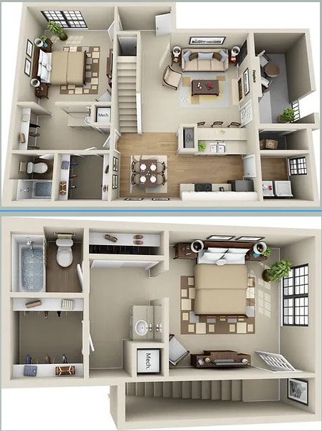 Floor Plan - B3 - Townhome