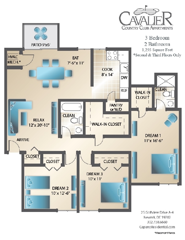 Three Bedroom/Two Bath - 3BD