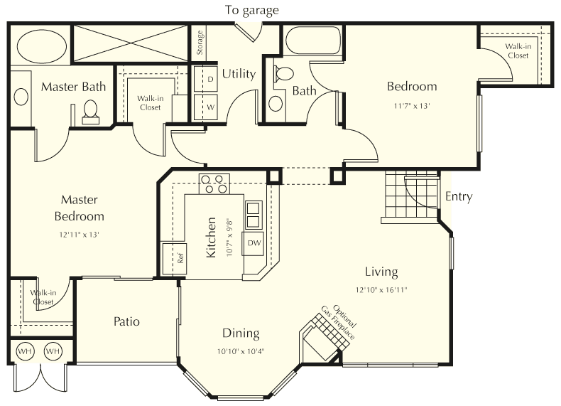 Floor Plan - 2BD Bianca