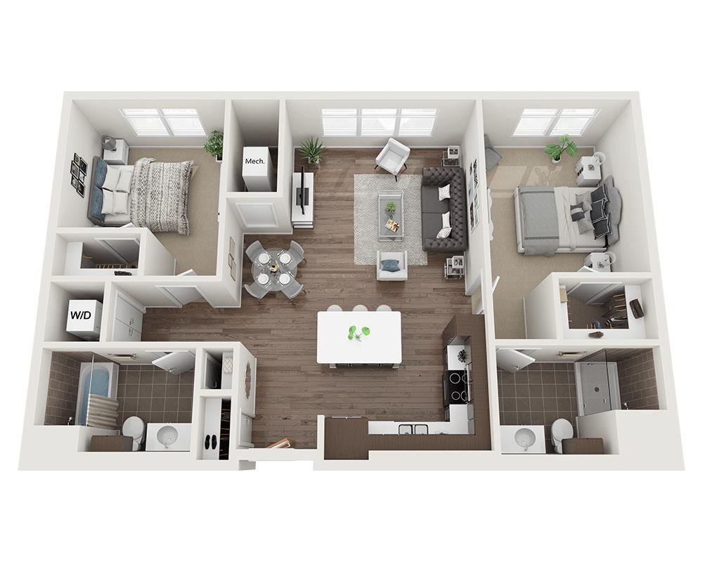 Floor Plan - Two Bedroom B2A