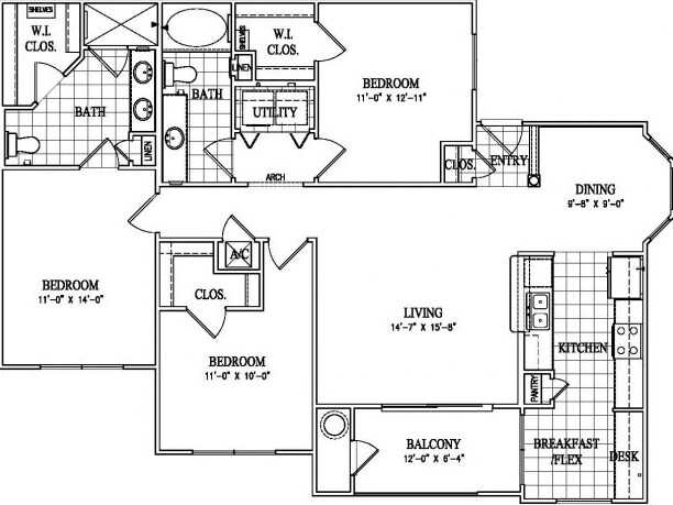 3BR/2BA - 3BD/2BA