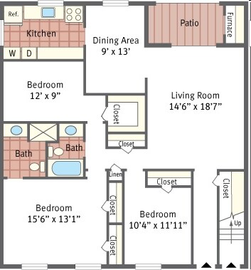 Three Bedroom First Floor - Three Bedroom