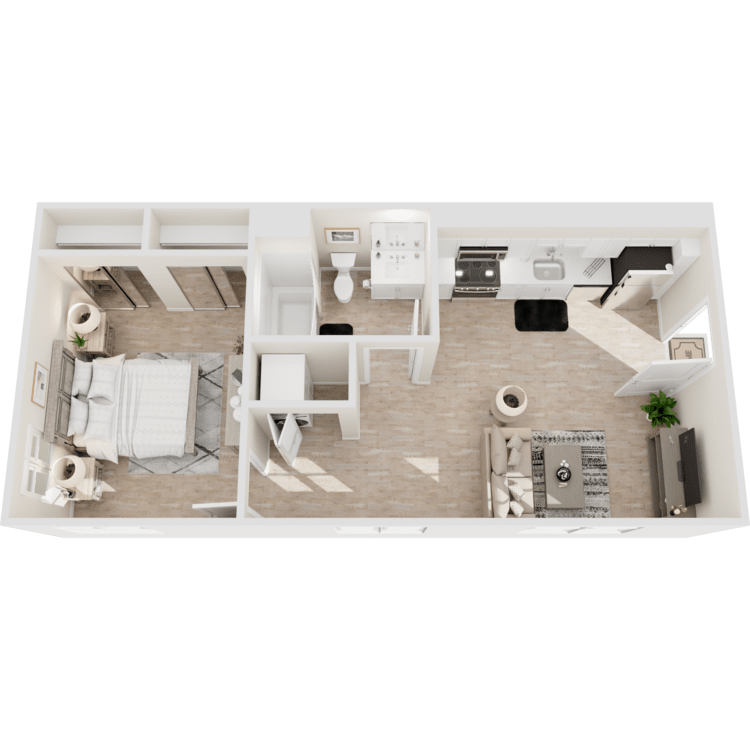 1b1bC_Overhead_919317.png - 1 Bed 1 Bath C