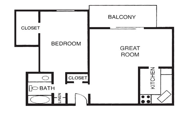 M - 1C - 1 Bedroom