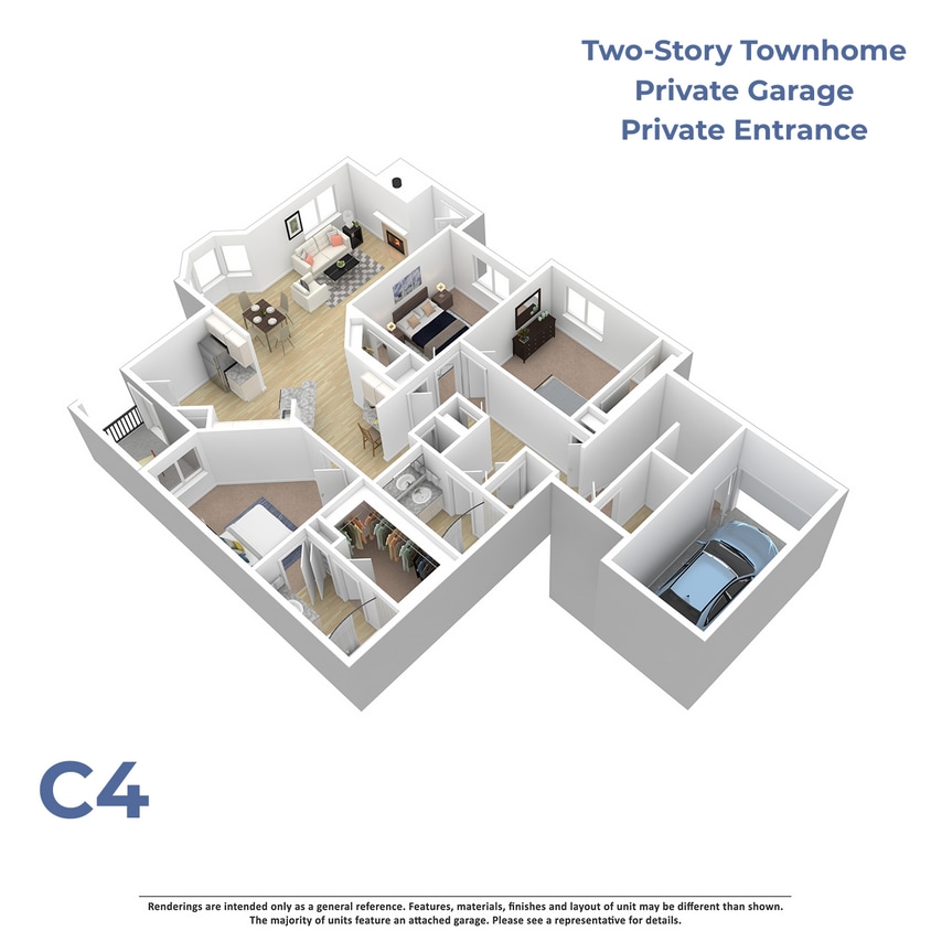 Floor Plan - C4 w/attached garage
