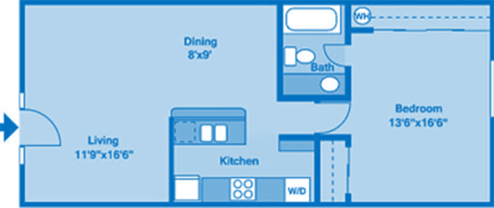 Floor Plan - 1B | One Bedroom