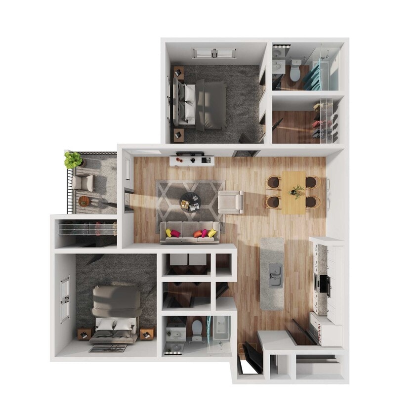 B2_2b2b_1039sqft_3D - B1