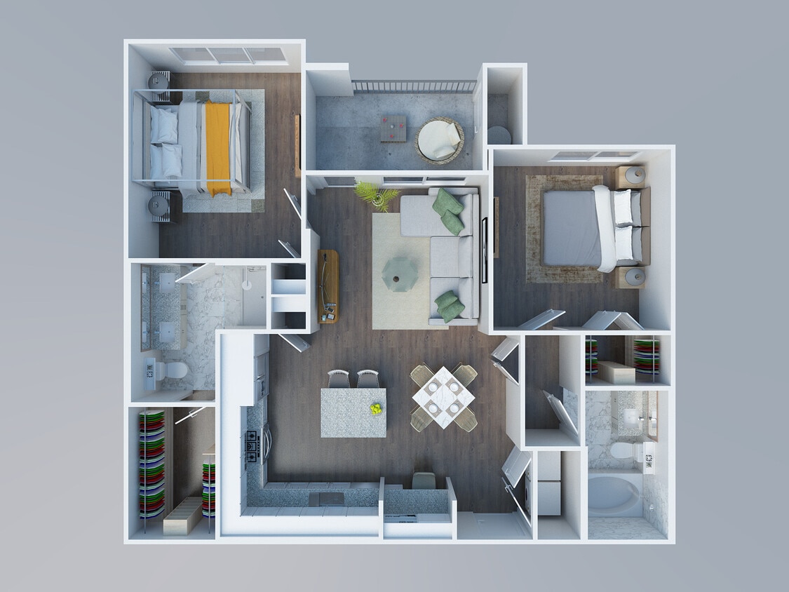 Floor Plan - 2 Bed 2 Bath