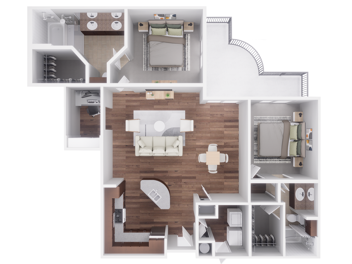 Floor Plan - I-2B2B-study Avanti Reno