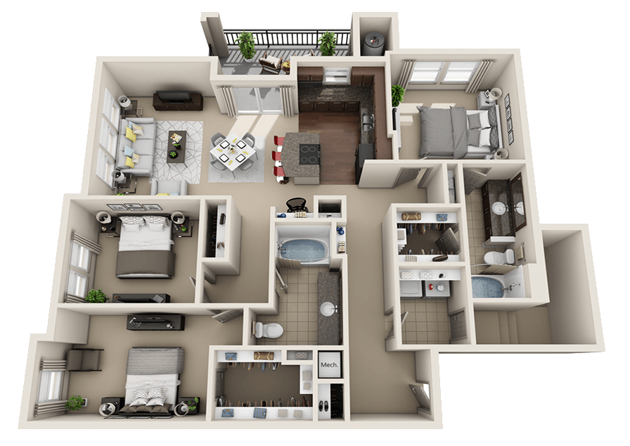 Floor Plan - Three Bedroom + Attached Double Garage
