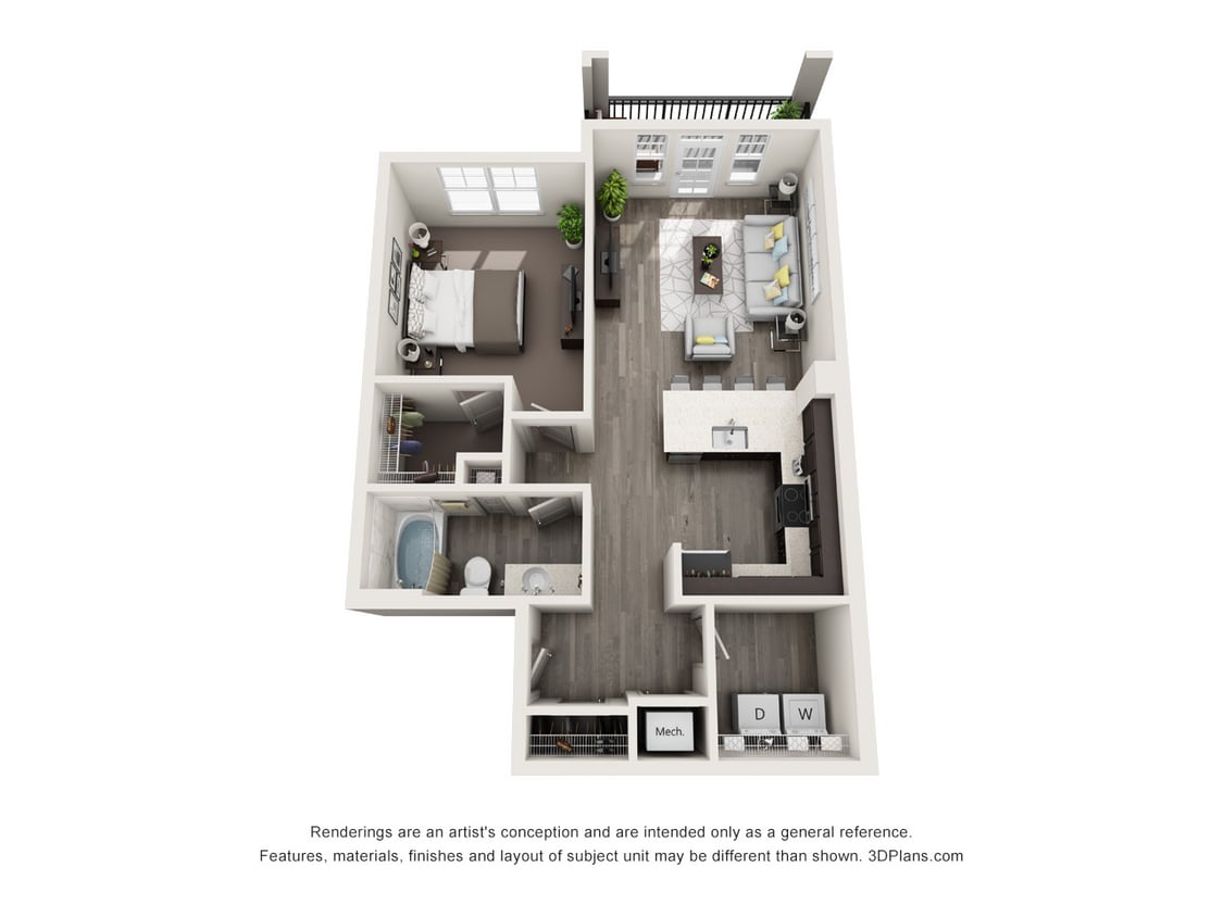 Haven on Tucker_A3.jpg - A3 - One Bedroom, One Bathroom