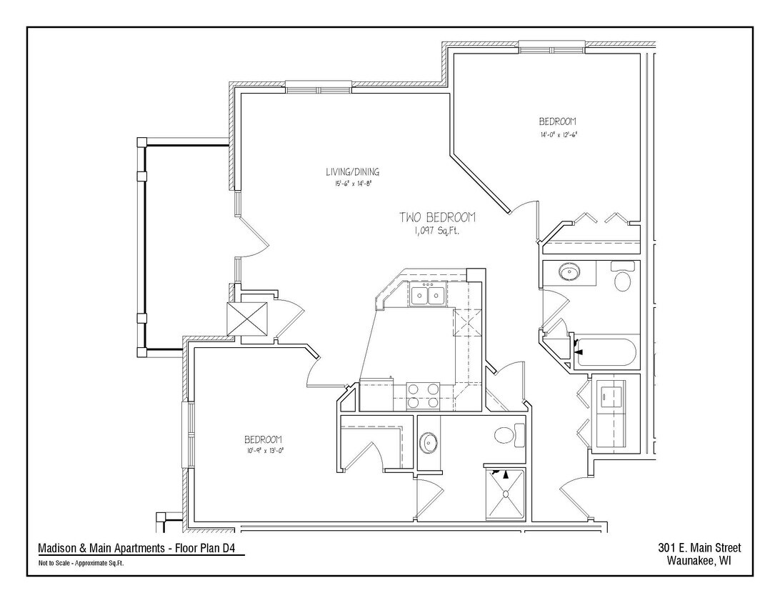 Floor Plan - 2Bed/2Bath D4