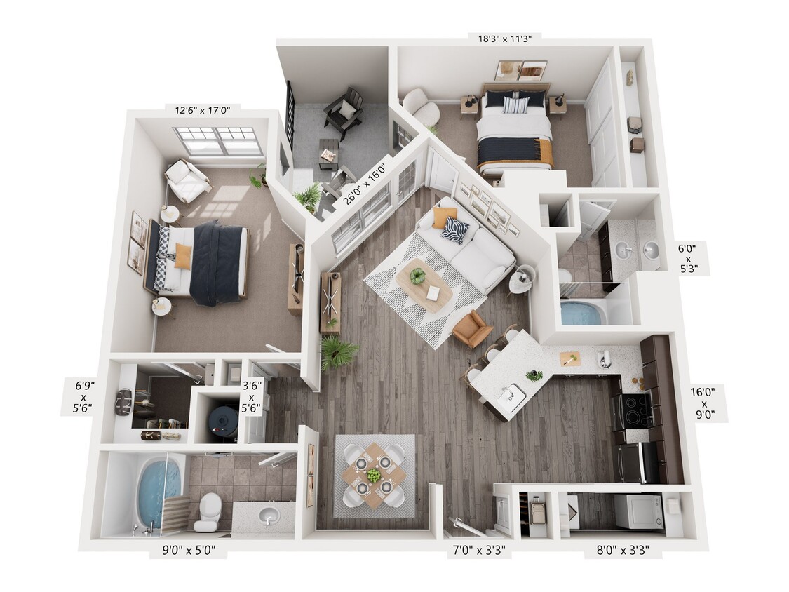 Floor Plan - B2- iNetwork Renovated